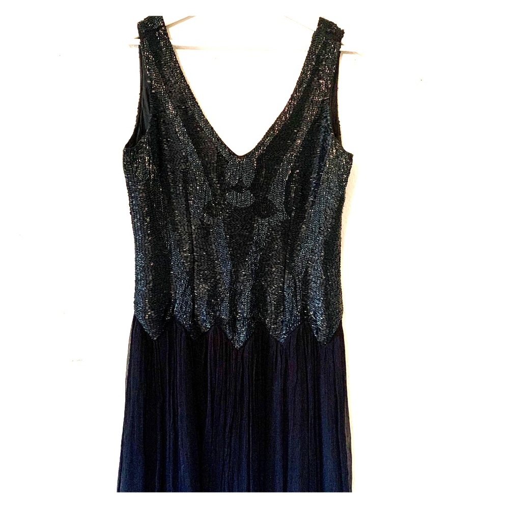 Kate Moss for Top Shop Black Flapper Dress, 12